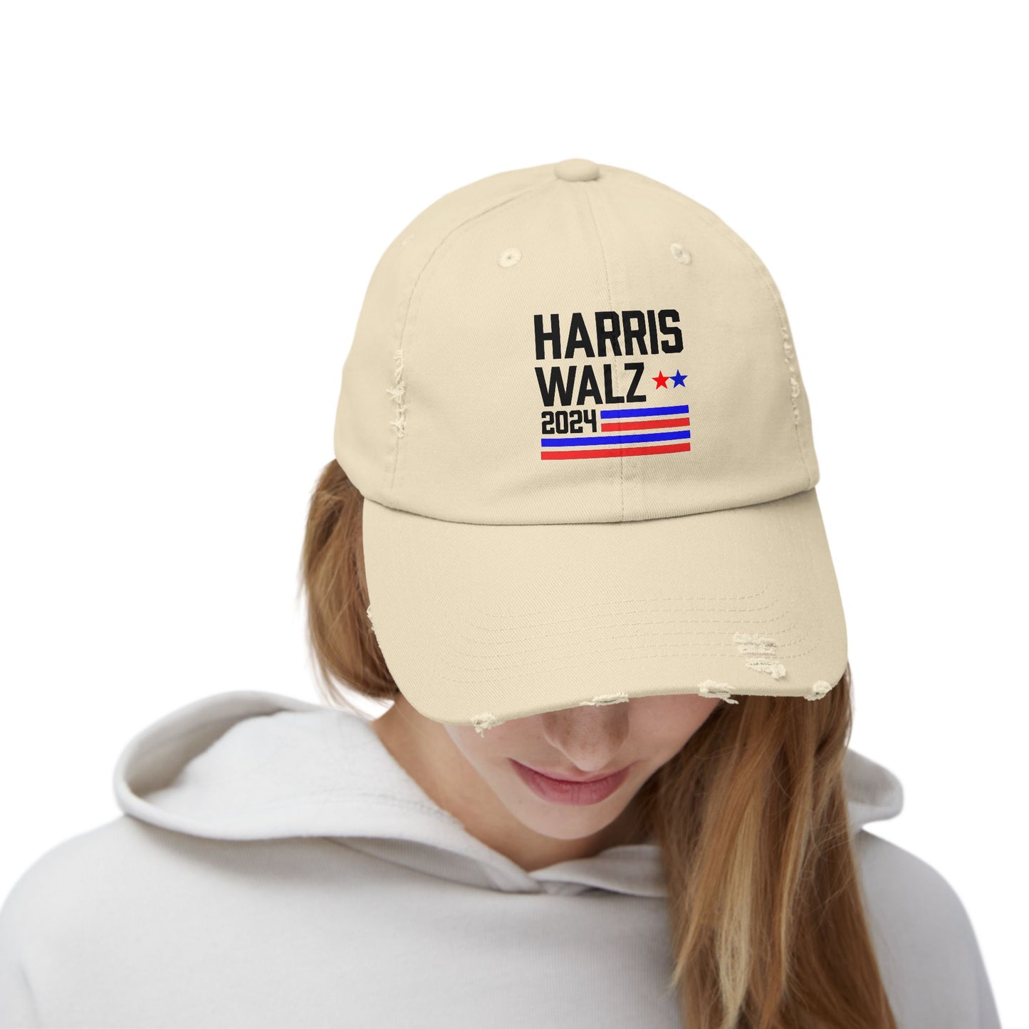 Harris-Walz Flag Striped Cap