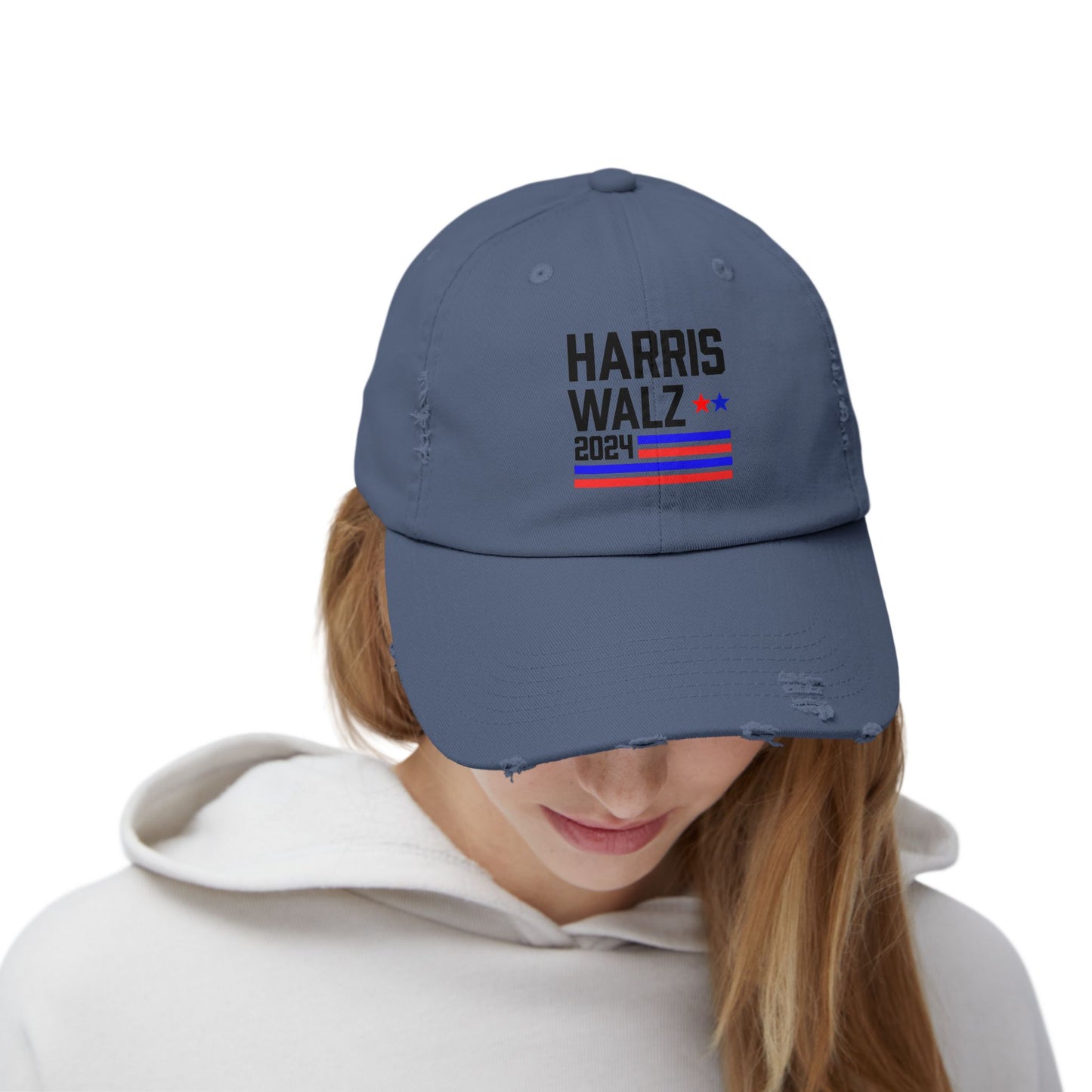 Harris-Walz Flag Striped Cap