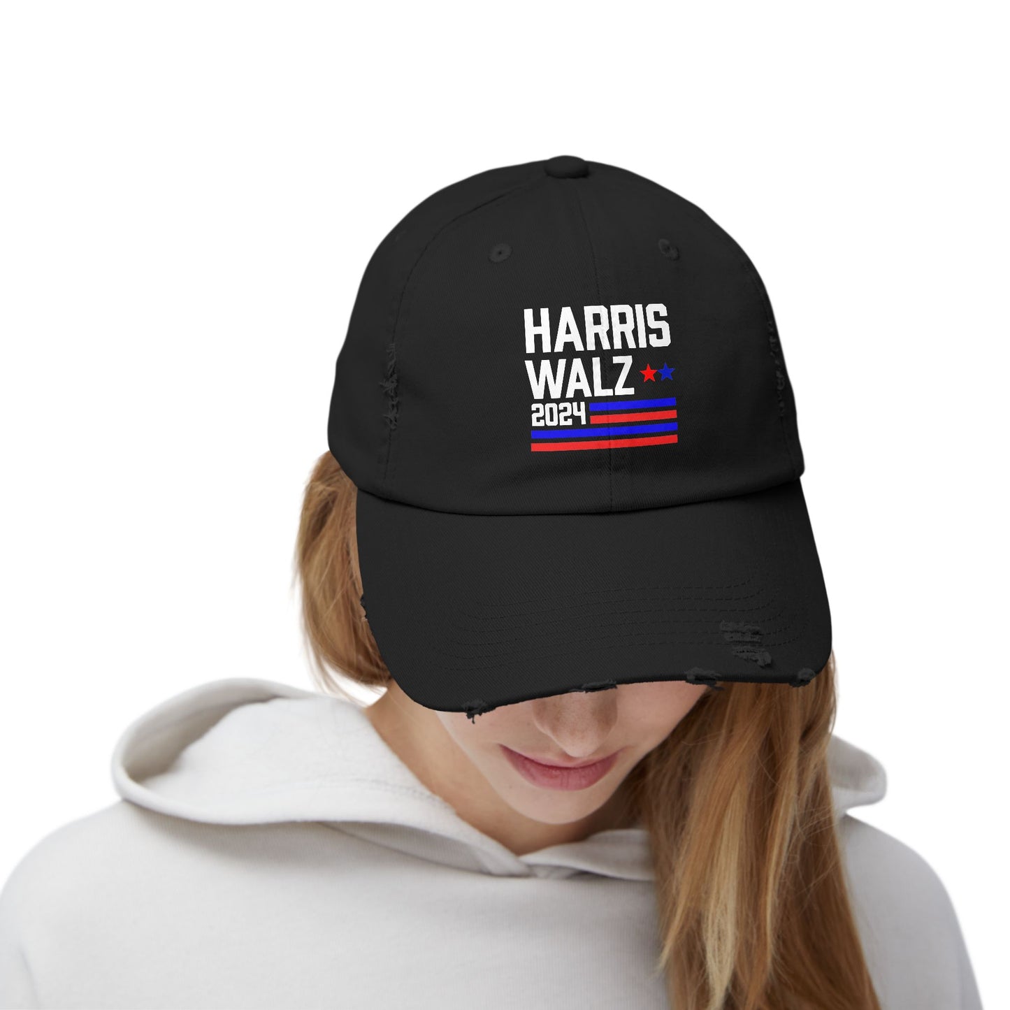 Harris-Walz Flag Striped Cap