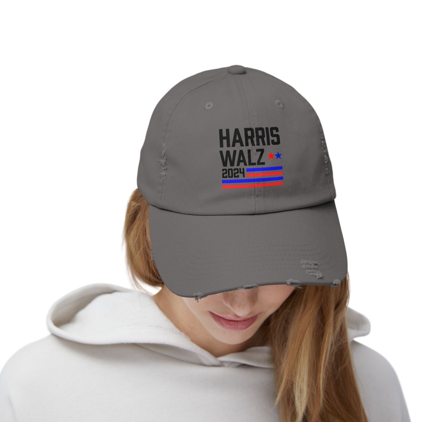 Harris-Walz Flag Striped Cap