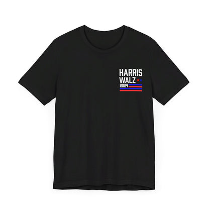 Harris-Walz Striped Flag Premium T-Shirt (Front And Back)