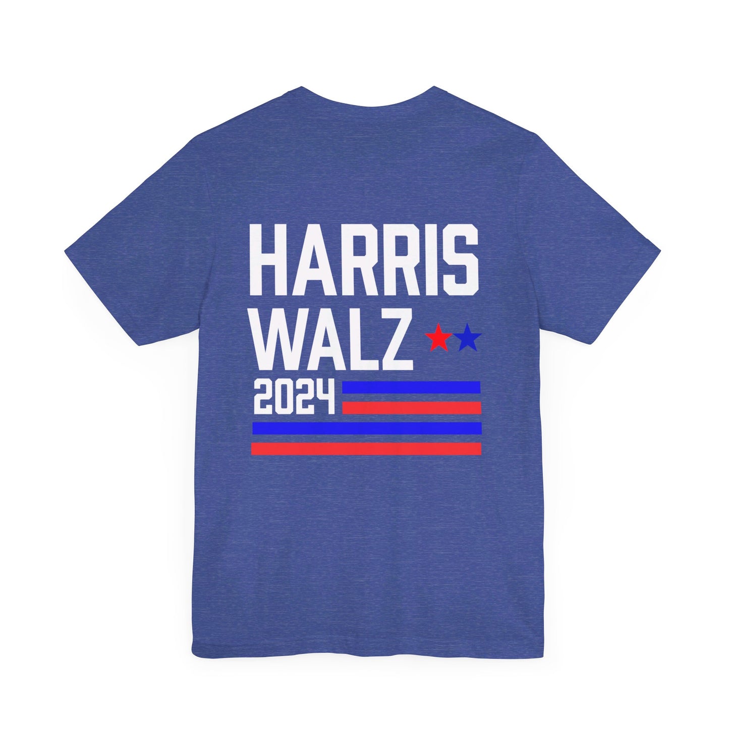 Harris-Walz Striped Flag Premium T-Shirt (Front And Back)