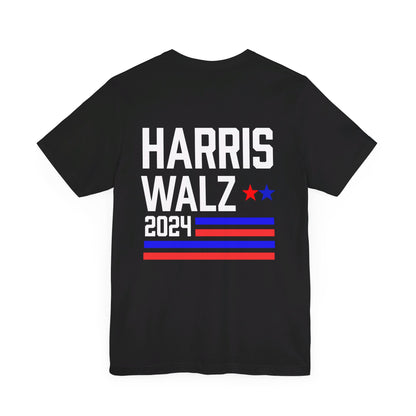 Harris-Walz Striped Flag Premium T-Shirt (Front And Back)